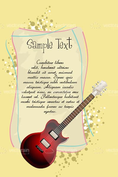 Musical Card Background with Sample Text